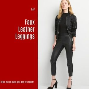 NWT Gap Faux Leather Leggings (3 for $30) (V1)